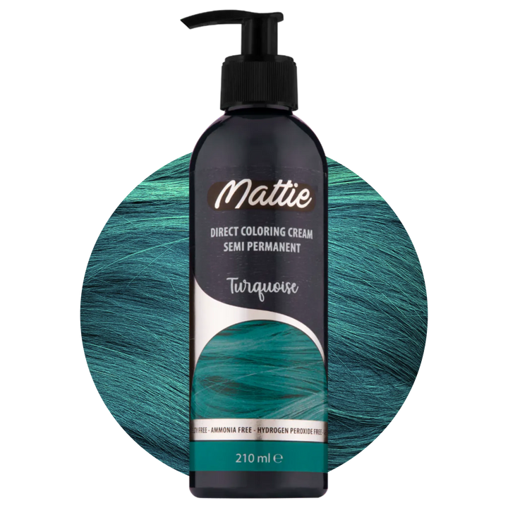 Mattie Turquoise - Vegane semi-permanente Direktzieher-Farbcreme 210 ml
