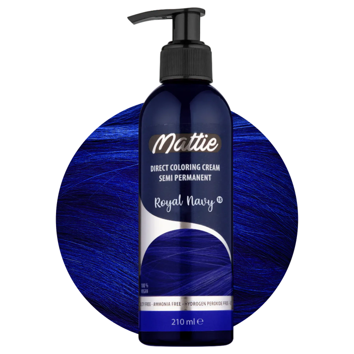 Mattie Royal Navy - Vegane semi-permanente Direktzieher-Farbcreme 210 ml