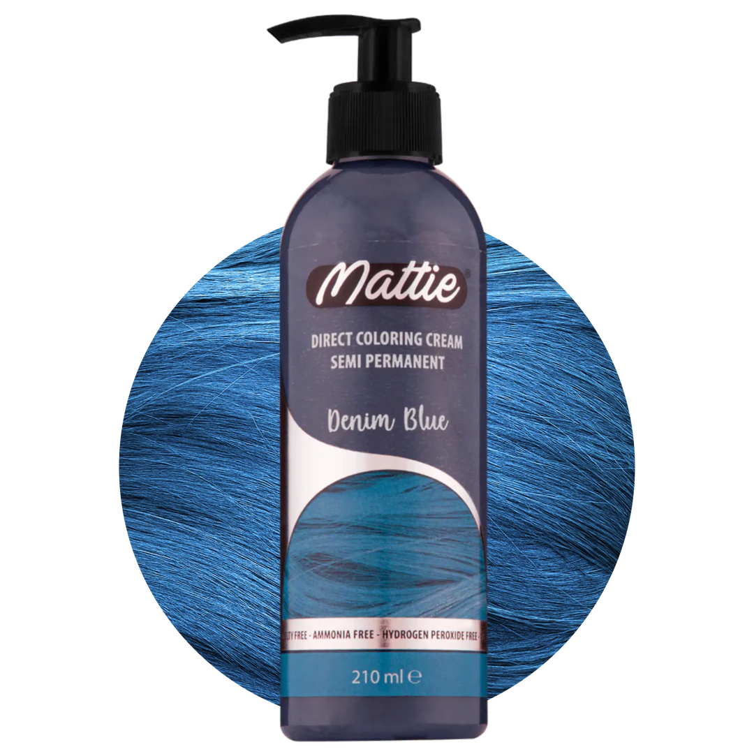 Mattie Denim Blue - Vegane semi-permanente Direktzieher-Farbcreme 210 ml
