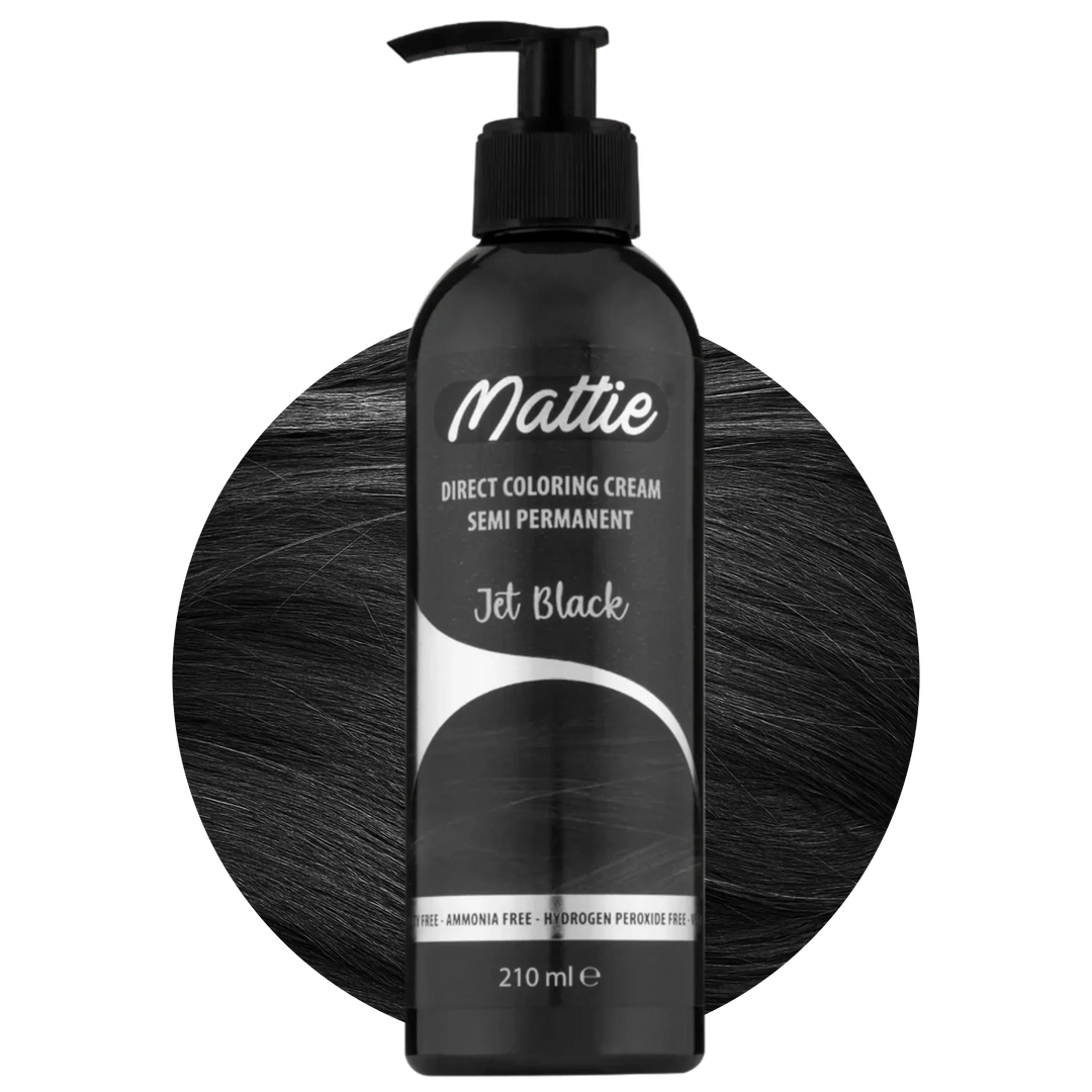 Mattie Jet Black - Vegane semi-permanente Direktzieher-Farbcreme 210 ml