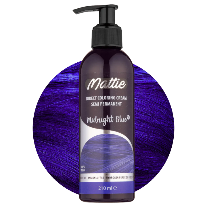 Mattie Midnight Blue - Vegane semi-permanente Direktzieher-Farbcreme 210 ml