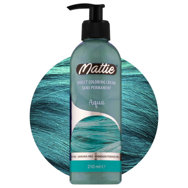 Mattie Aqua - Vegane semi-permanente Direktzieher-Farbcreme 210 ml