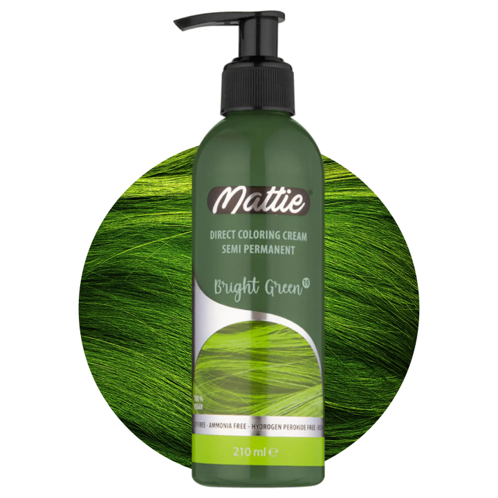 Mattie Bright Green - Vegane semi-permanente Direktzieher-Farbcreme 210 ml