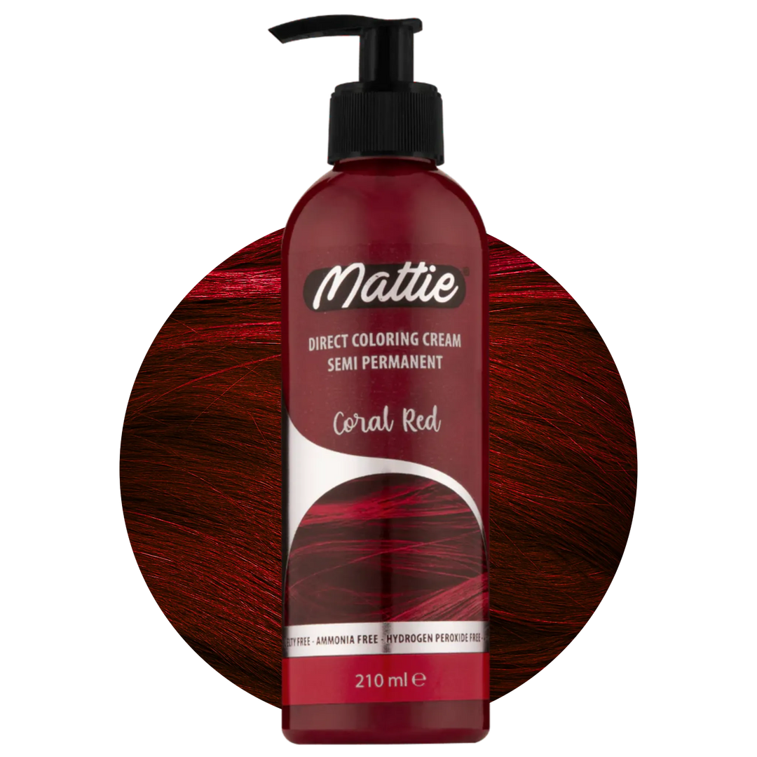 Mattie Coral Red - Vegane semi-permanente Direktzieher-Farbcreme 210 ml