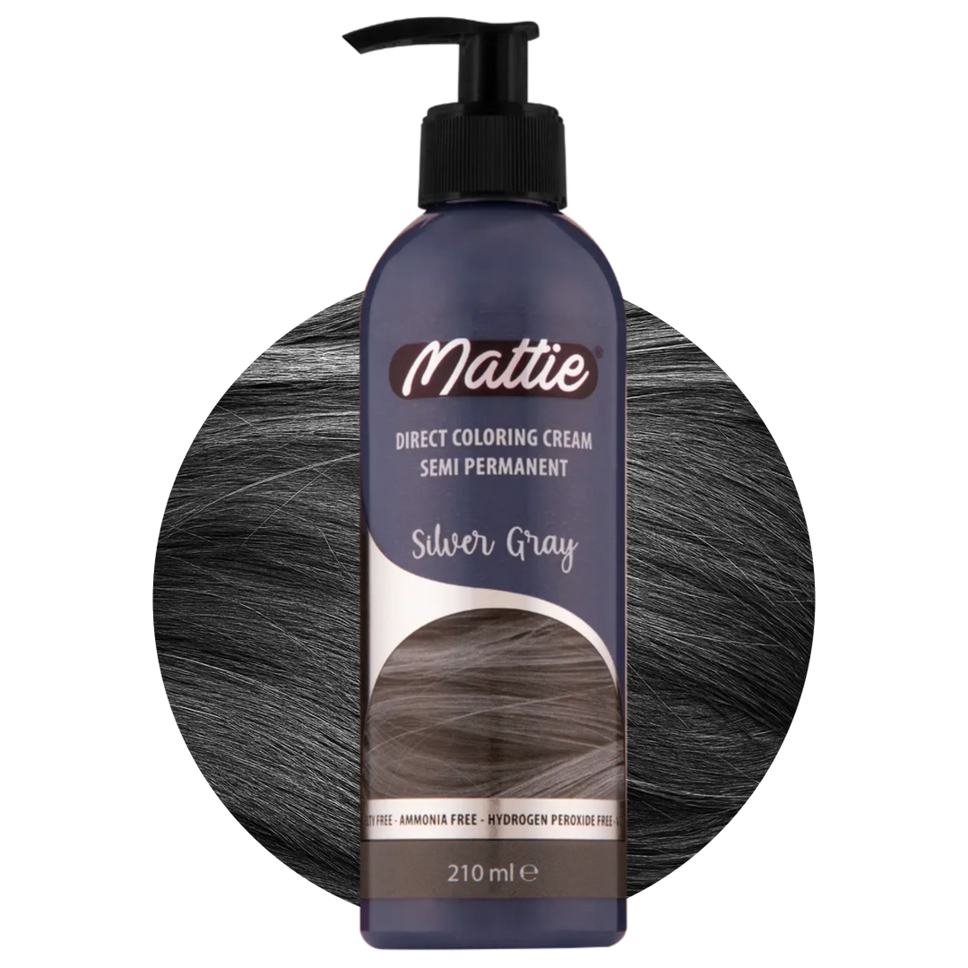 Mattie Silver Gray - Vegane semi-permanente Direktzieher-Farbcreme 210 ml