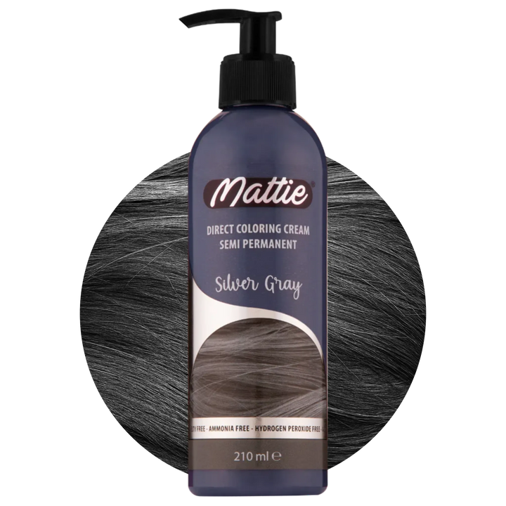 Mattie Silver Gray - Vegane semi-permanente Direktzieher-Farbcreme 210 ml