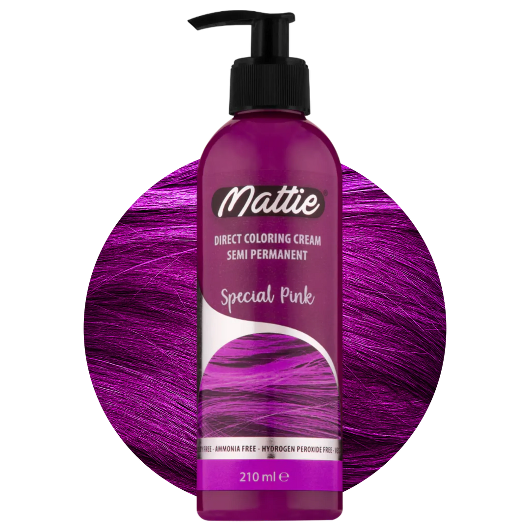 Mattie Special Pink - Vegane semi-permanente Direktzieher-Farbcreme 210 ml