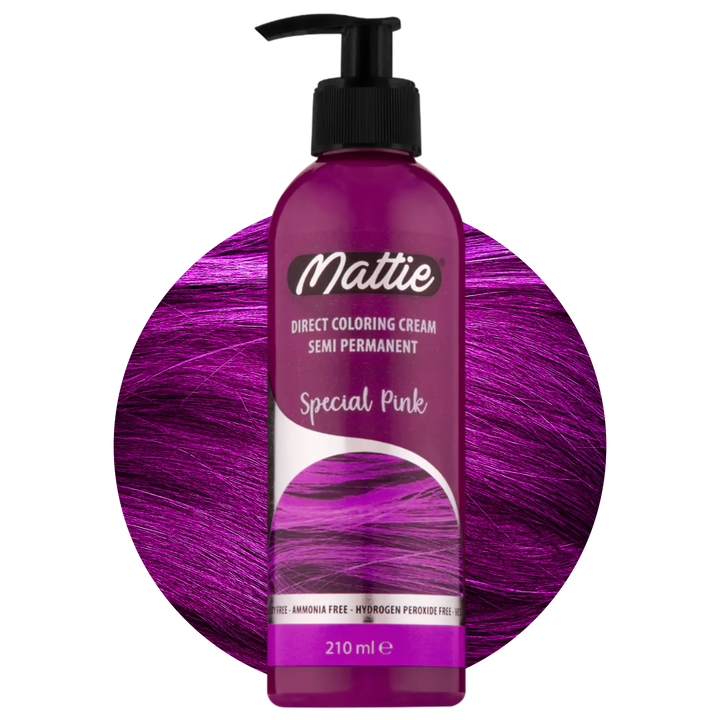 Mattie Special Pink - Vegane semi-permanente Direktzieher-Farbcreme 210 ml