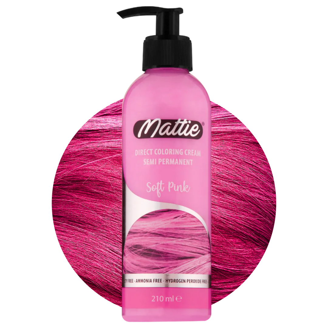 Mattie Soft Pink - Vegane semi-permanente Direktzieher-Farbcreme 210 ml