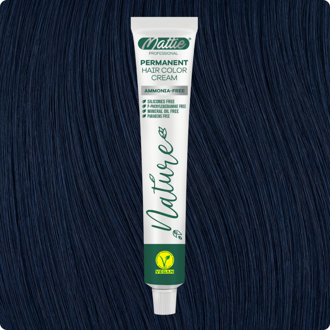 Mattie Professional Nature (0.11) Midnight Blue - Vegane permanente Farbcreme ohne Ammoniak 60 ml
