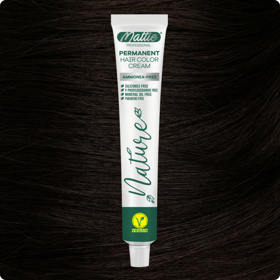 Mattie Professional Nature (3.0) Intense Dark Brown - Vegane permanente Farbcreme 60 ml