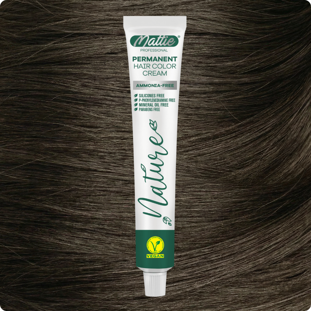 Mattie Professional Nature (6.1) Dark Ash Blonde - Vegane permanente Farbcreme 60 ml
