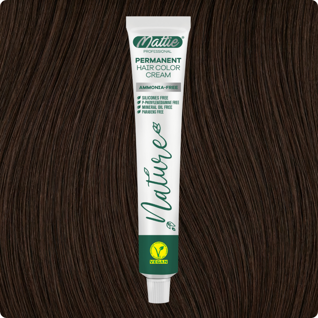 Mattie Professional Nature (6.77) Intense Chocolate - Vegane permanente Farbcreme 60 ml