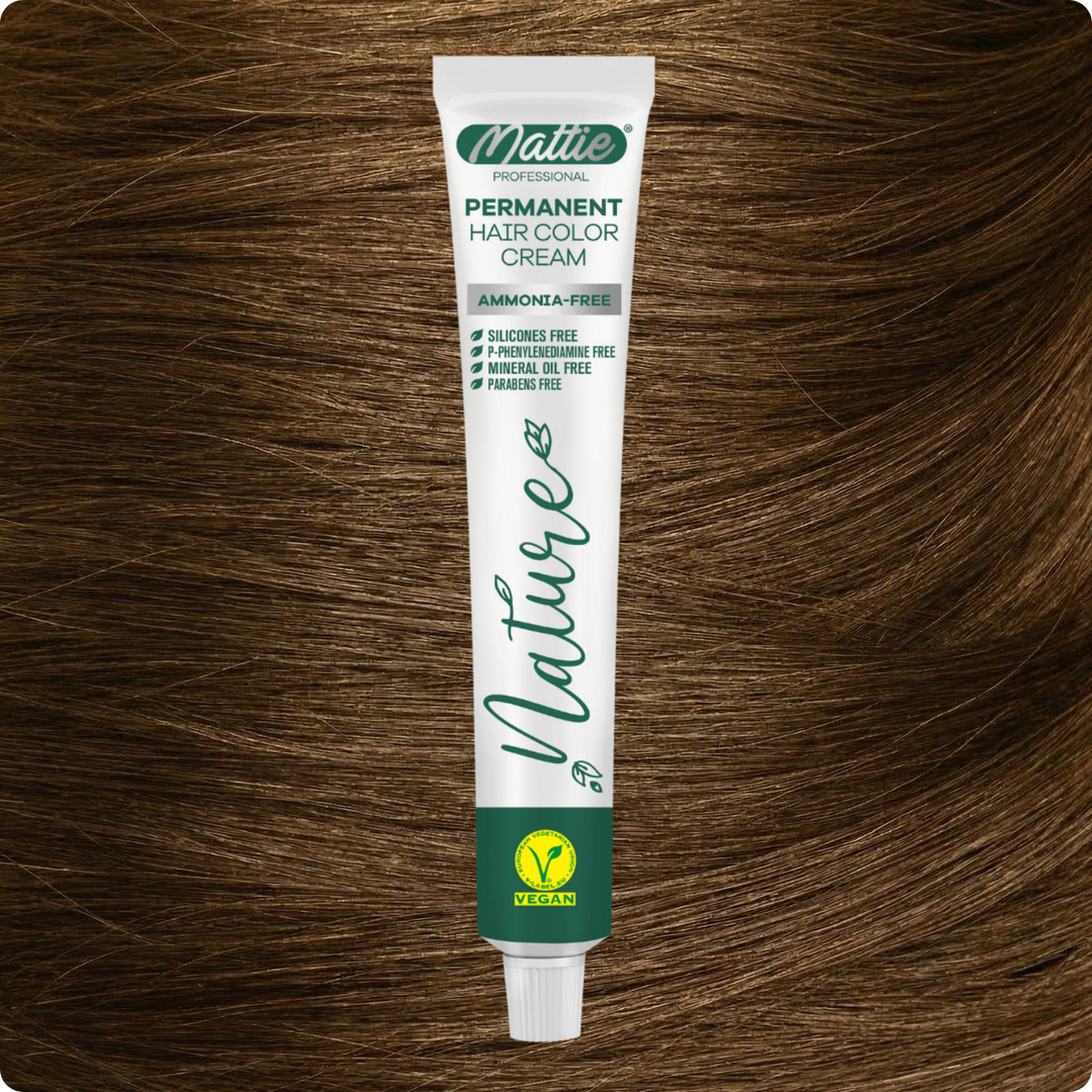 Mattie Professional Nature (7.0) Intense Blonde - Vegane permanente Farbcreme 60 ml