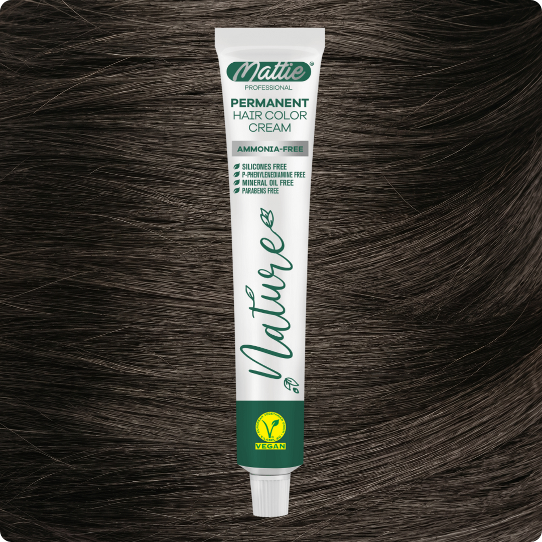 Mattie Professional Nature (7.11) Extra Ash Blonde - Vegane permanente Farbcreme 60 ml