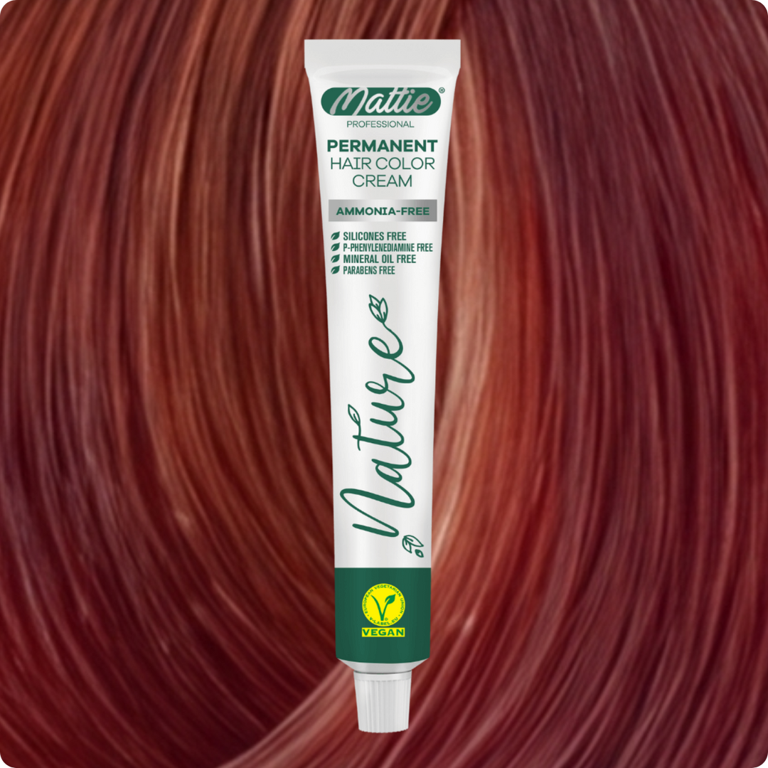 Mattie Professional Nature (7.44) Intense Copper - Vegane permanente Farbcreme 60 ml