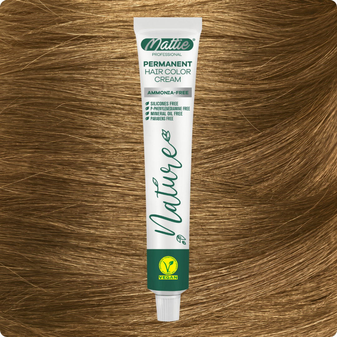 Mattie Professional Nature (8.0) Intense Light Blonde - Vegane permanente Farbcreme 60 ml