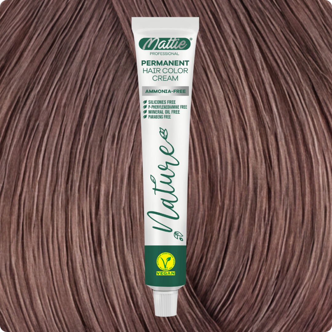 Mattie Professional Nature (8.16) Light Ash Rose Blonde - Vegane permanente Farbcreme 60 ml