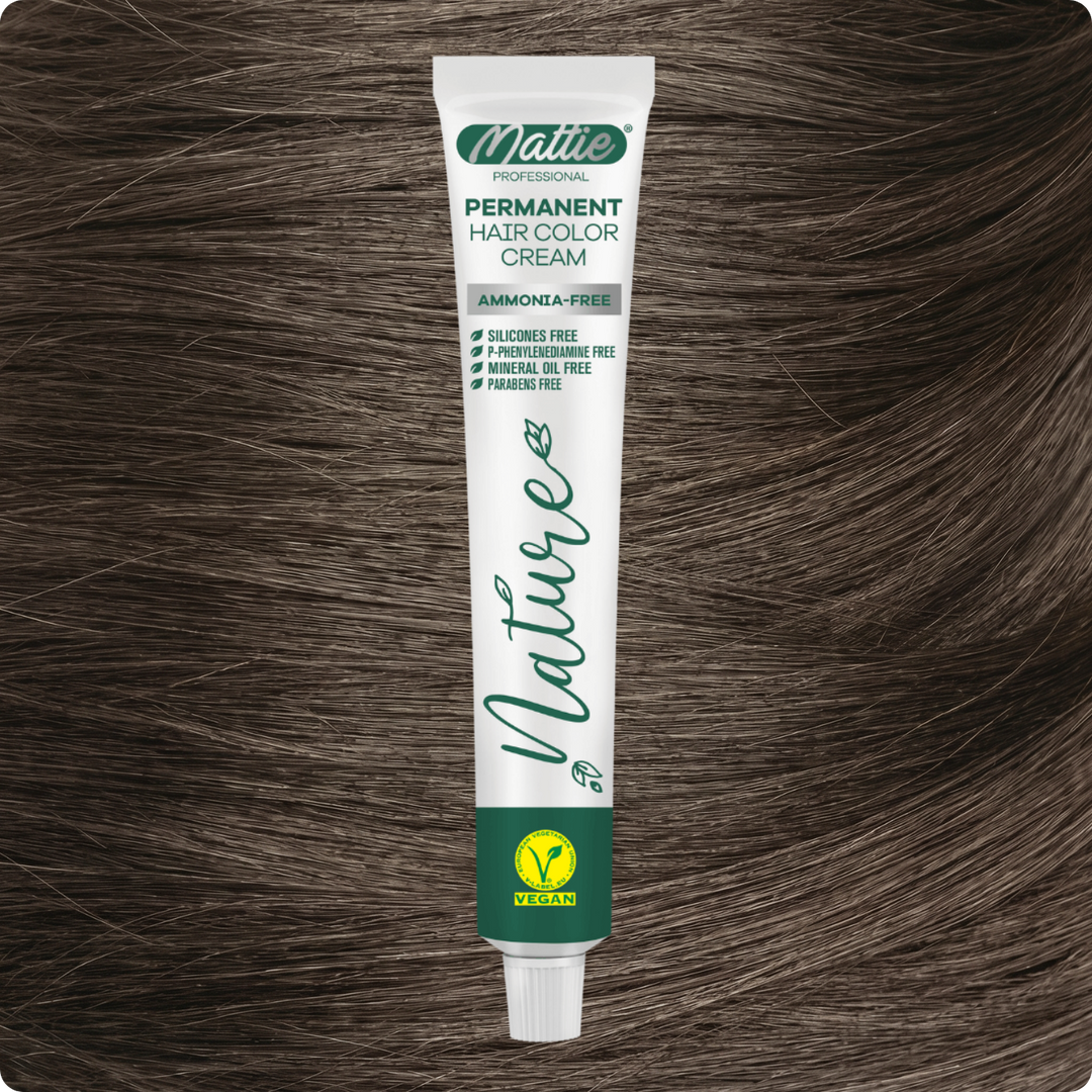 Mattie Professional Nature (8.1) Light Ash Blonde - Vegane permanente Farbcreme 60 ml