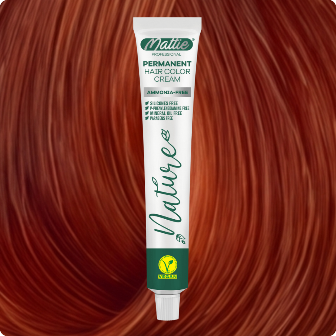 Mattie Professional Nature (8.34) Light Blonde Golden Copper - Vegane permanente Farbcreme 60 ml
