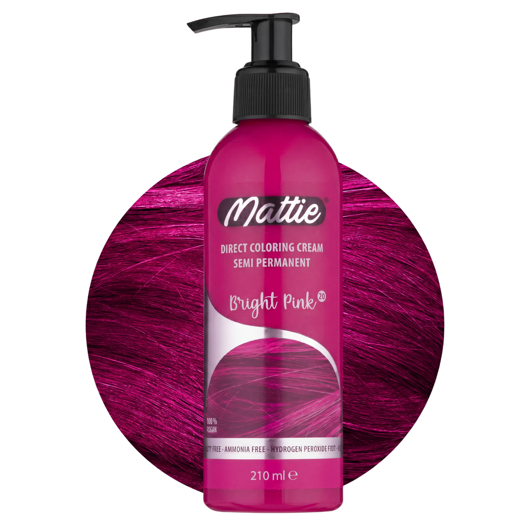 Mattie Bright Pink - Vegane semi-permanente Direktzieher-Farbcreme 210 ml