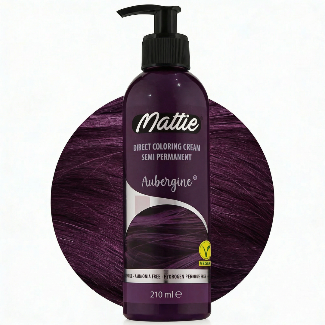 Mattie Aubergine - Vegane semi-permanente Direktzieher-Farbcreme 210 ml