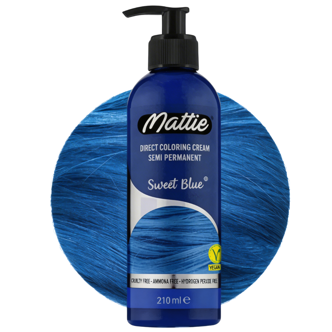 Mattie Sweet Blue - Vegane semi-permanente Direktzieher-Farbcreme 210 ml