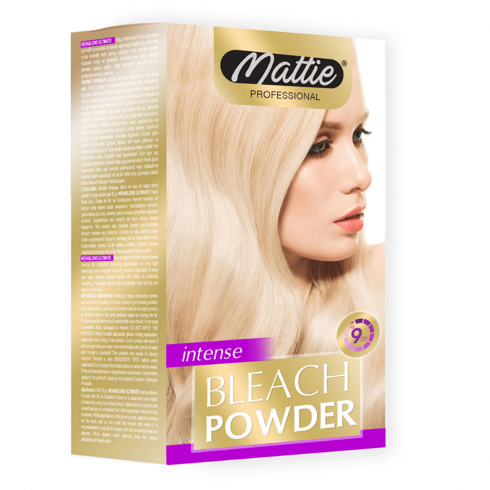 Mattie Blondierpulver (Blau) 30 g + Wasserstoffperoxid 12% 60 ml