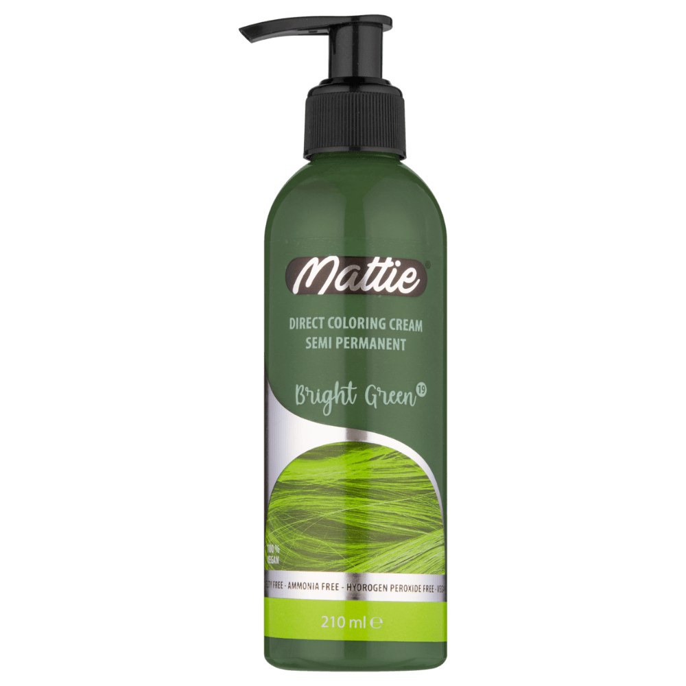 Mattie Bright Green - Vegane semi-permanente Direktzieher-Farbcreme 210 ml