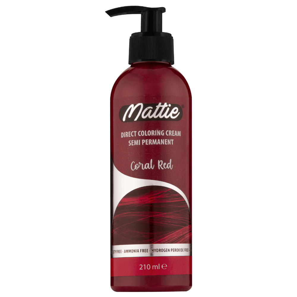 Mattie Coral Red - Vegane semi-permanente Direktzieher-Farbcreme 210 ml