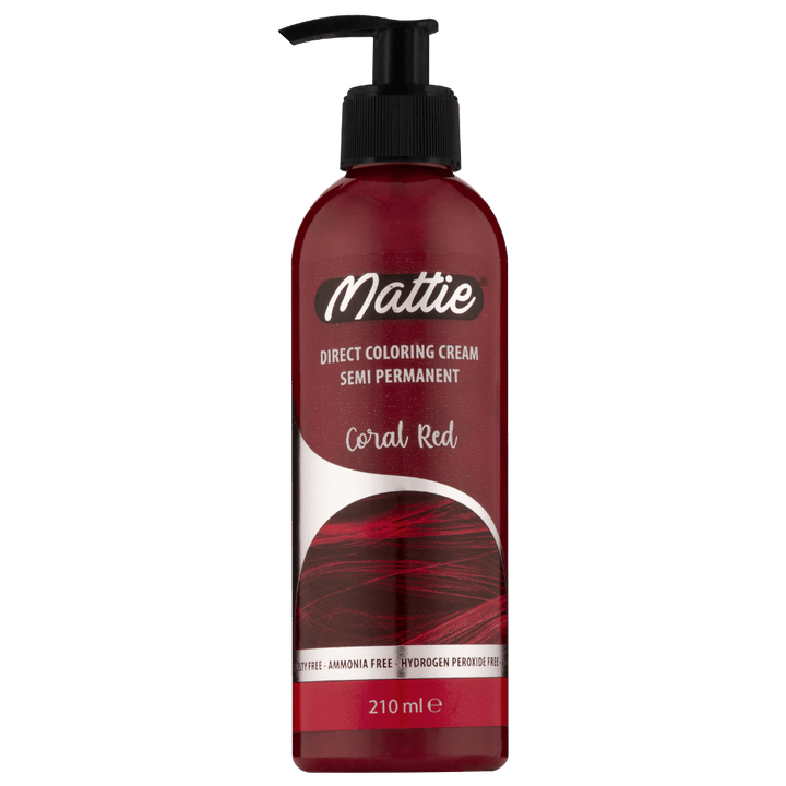 Mattie Coral Red - Vegane semi-permanente Direktzieher-Farbcreme 210 ml