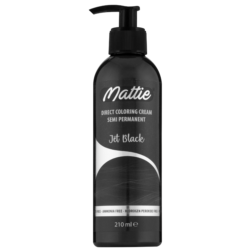 Mattie Jet Black - Vegane semi-permanente Direktzieher-Farbcreme 210 ml