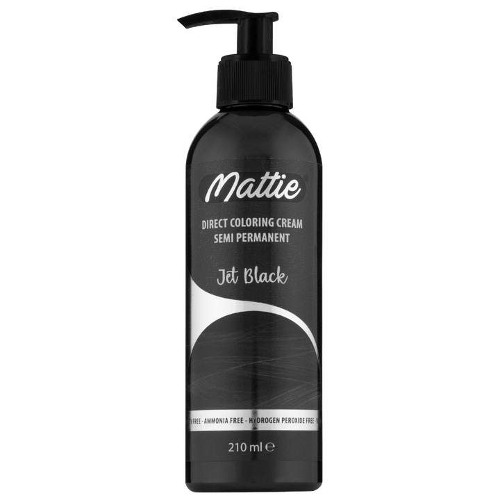 Mattie Jet Black - Vegane semi-permanente Direktzieher-Farbcreme 210 ml