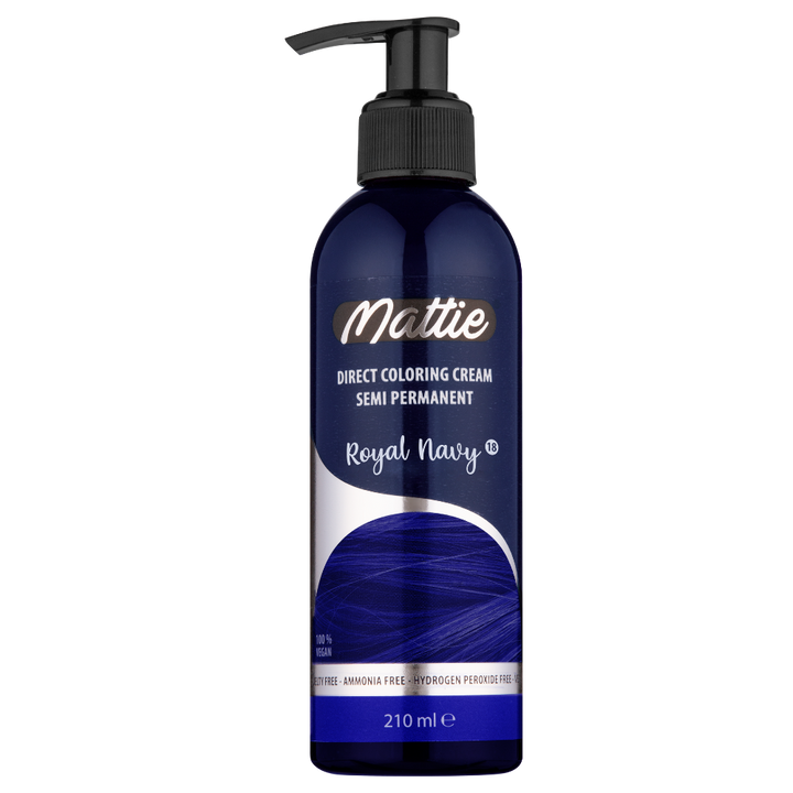 Mattie Royal Navy - Vegane semi-permanente Direktzieher-Farbcreme 210 ml