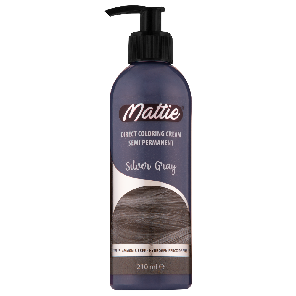 Mattie Silver Gray - Vegane semi-permanente Direktzieher-Farbcreme 210 ml
