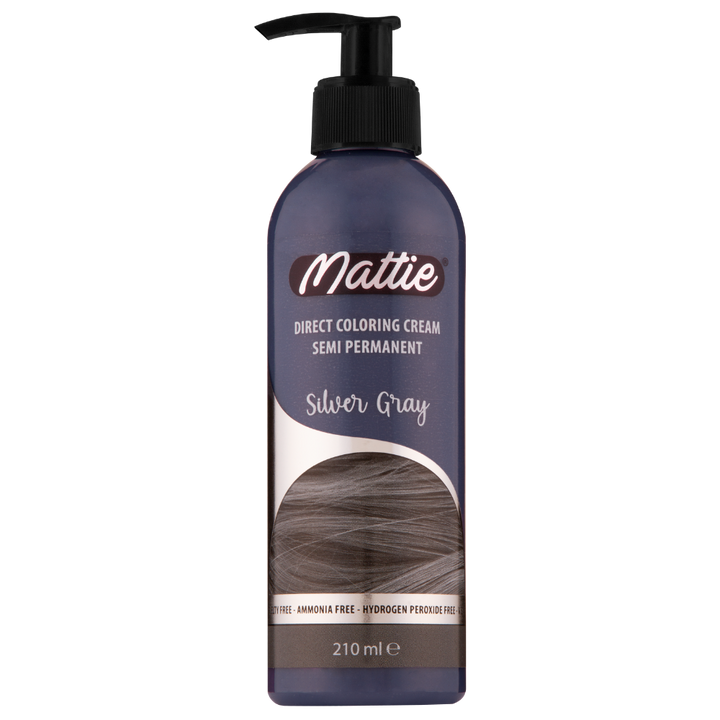 Mattie Silver Gray - Vegane semi-permanente Direktzieher-Farbcreme 210 ml
