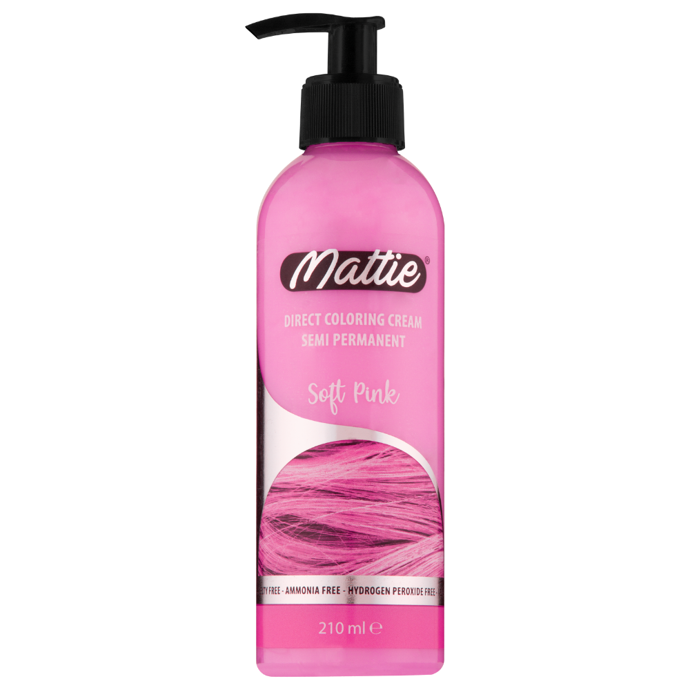 Mattie Soft Pink - Vegane semi-permanente Direktzieher-Farbcreme 210 ml
